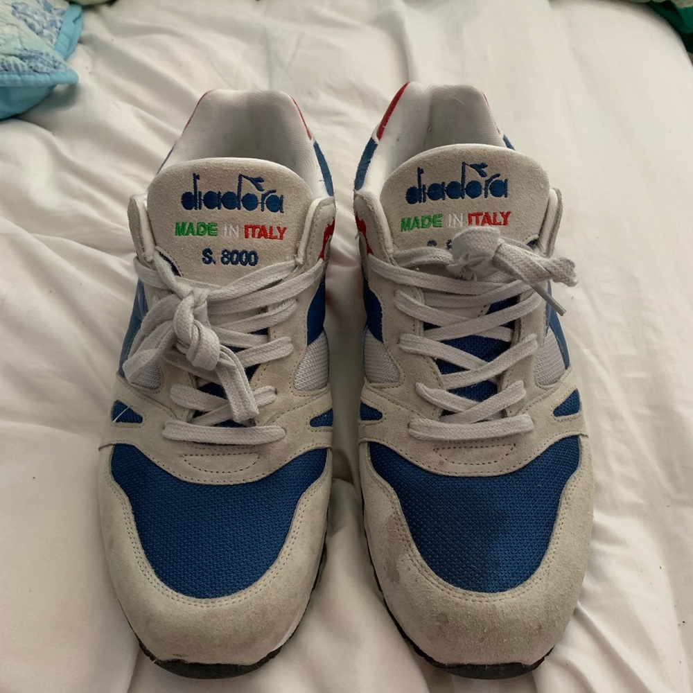 Diadora S8000 Nyl Ita Mens Blue Mesh&Suede